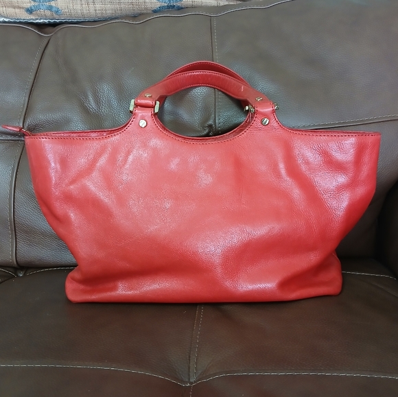 Tory Burch Bombe Leather Top‎ Handle Tote - Picture 4 of 16